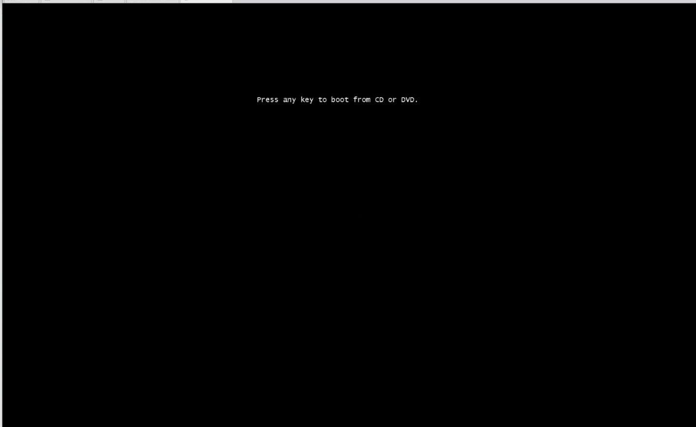 Press any key to boot from CD or DVD